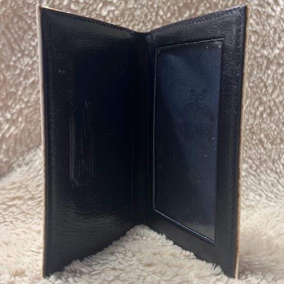 MCM VISETOS Leather Monogram Navy Blue and White Card ID Holder - Picture 2 of 7